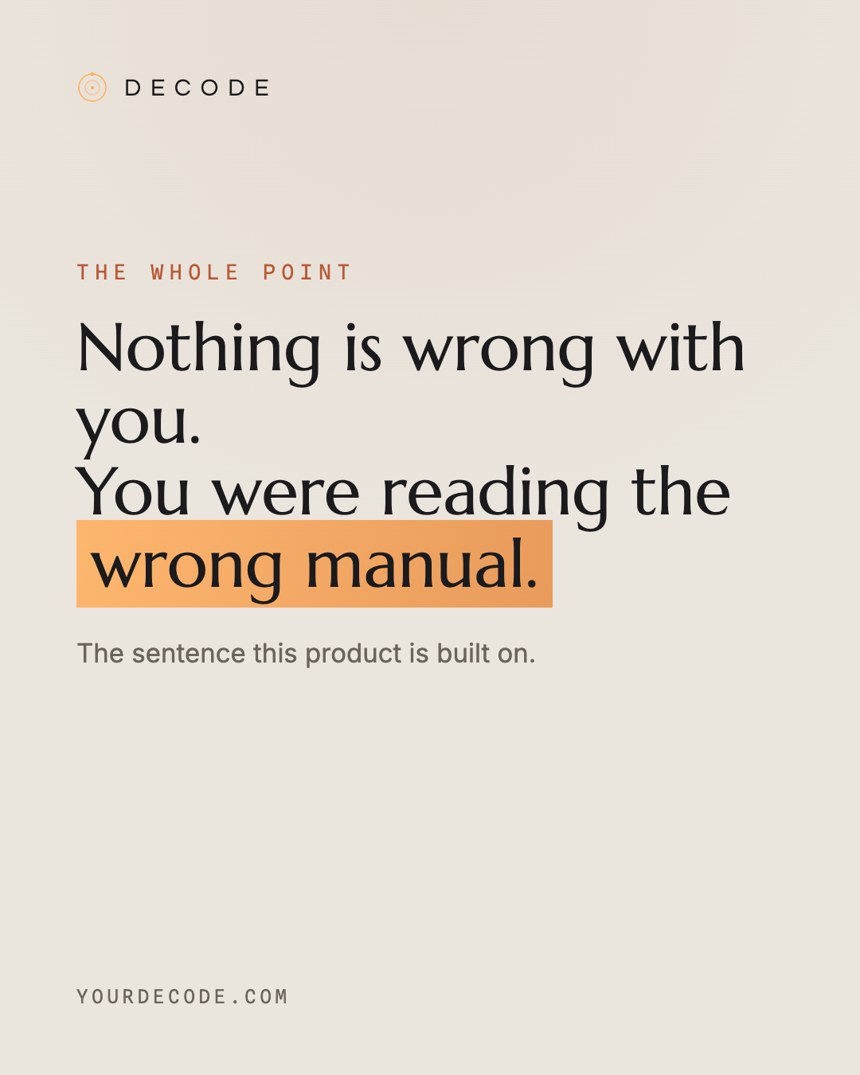 You were reading the wrong manual